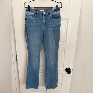 Frame Denim Le Mini Boot Light Wash Flare Jeans